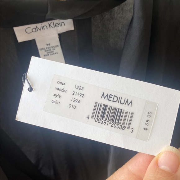 Calvin Klein Black Cowl Neck Top - Picture 3 of 3